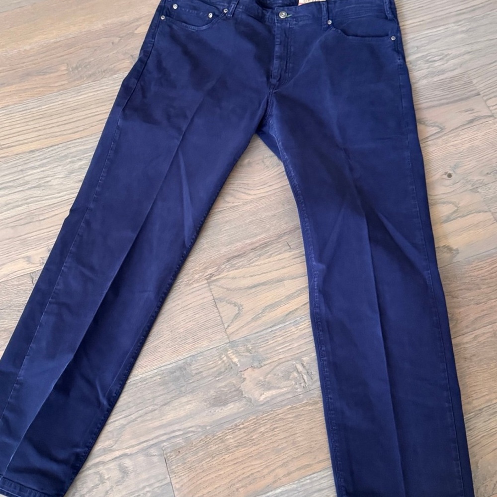 Orvis men’s 1856 5-pocket twill navy blue pants, 40/32